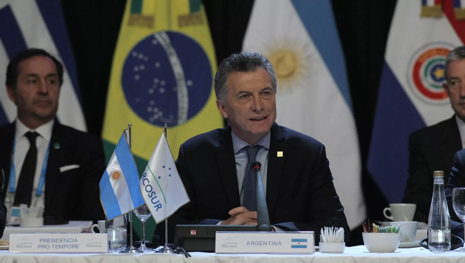 MAURICIO MACRI. El presidente, en la cumbre de Mendoza. DYN