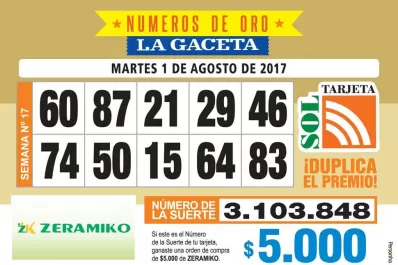 Los Números de Oro de LA GACETA