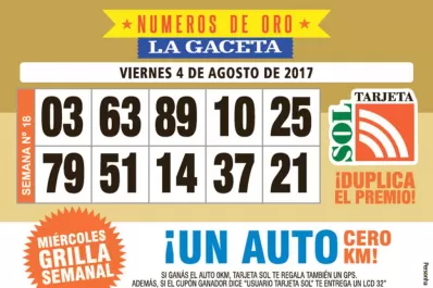 Los Números de Oro de LA GACETA