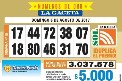 Los Números de Oro de LA GACETA