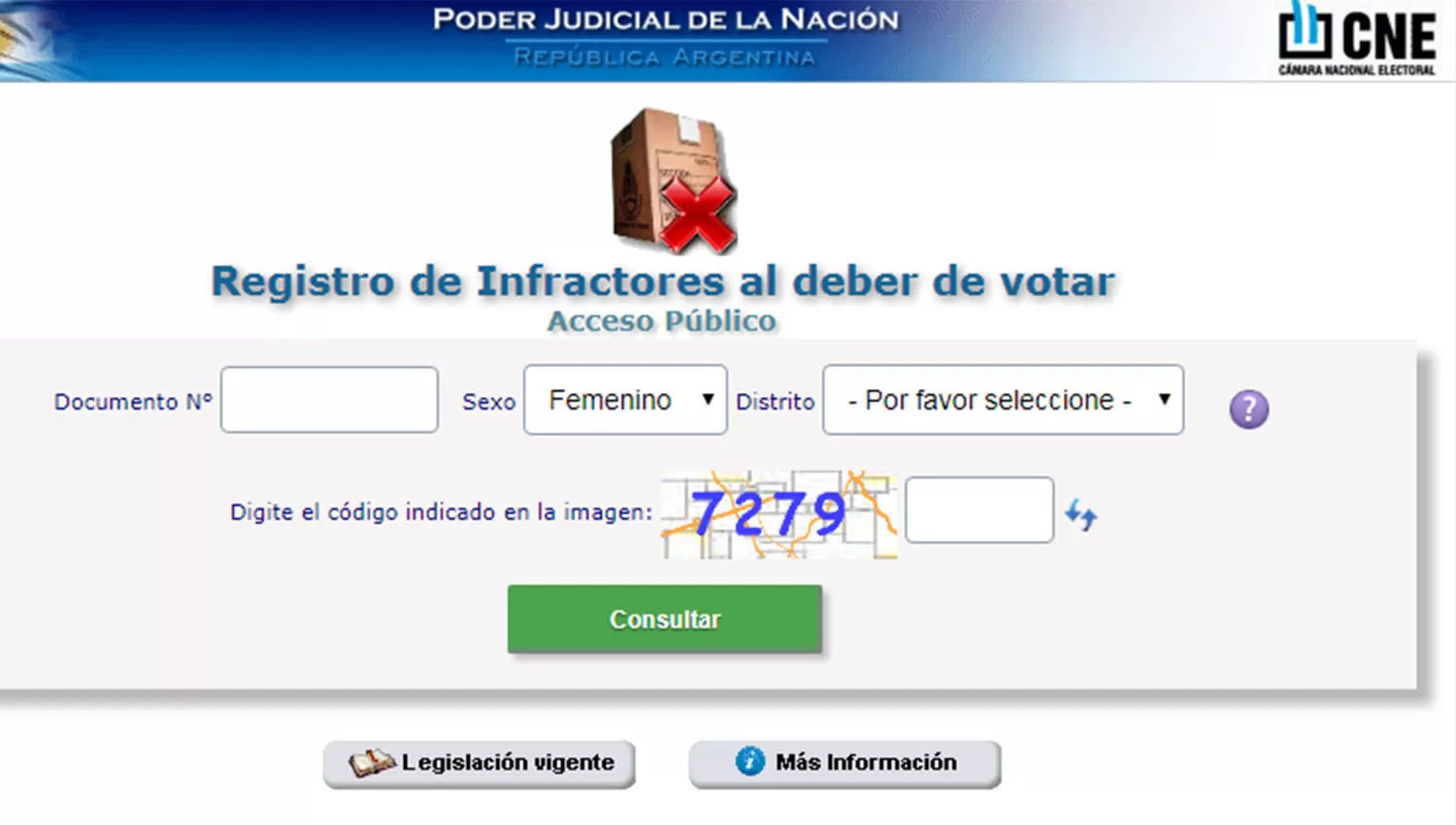 A partir del domingo, se podrá justificar el no voto a través de internet