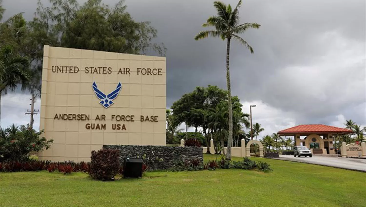 GUAM. El ingreso a una de las bases militares que tiene Estados Unidos en ese lugar. FOTO TOMADA DE EUROPA PRESS