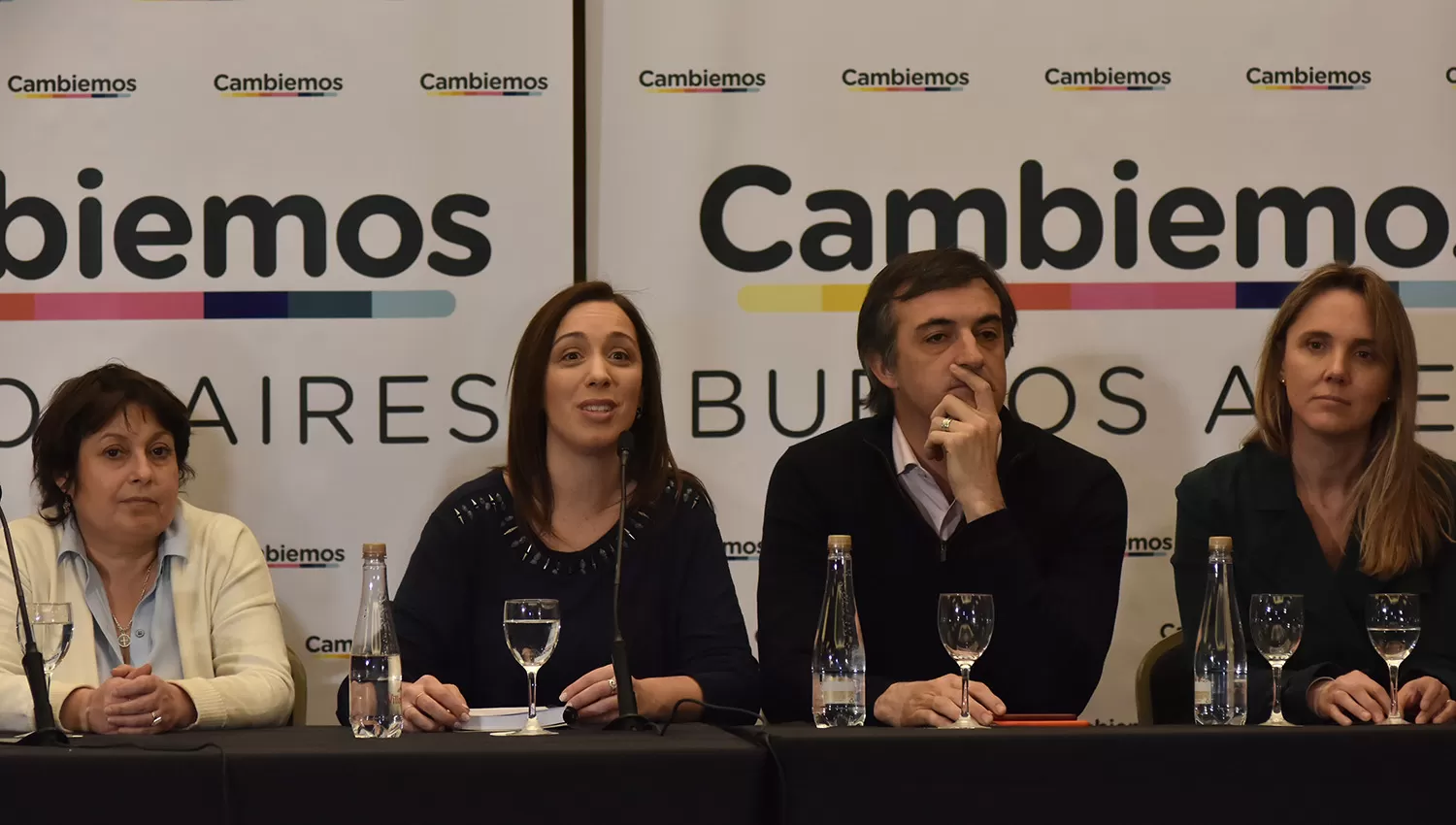 Vidal, junto con los candidatos de Cambiemos en Buenos Aires. FOTO DE DYN. 