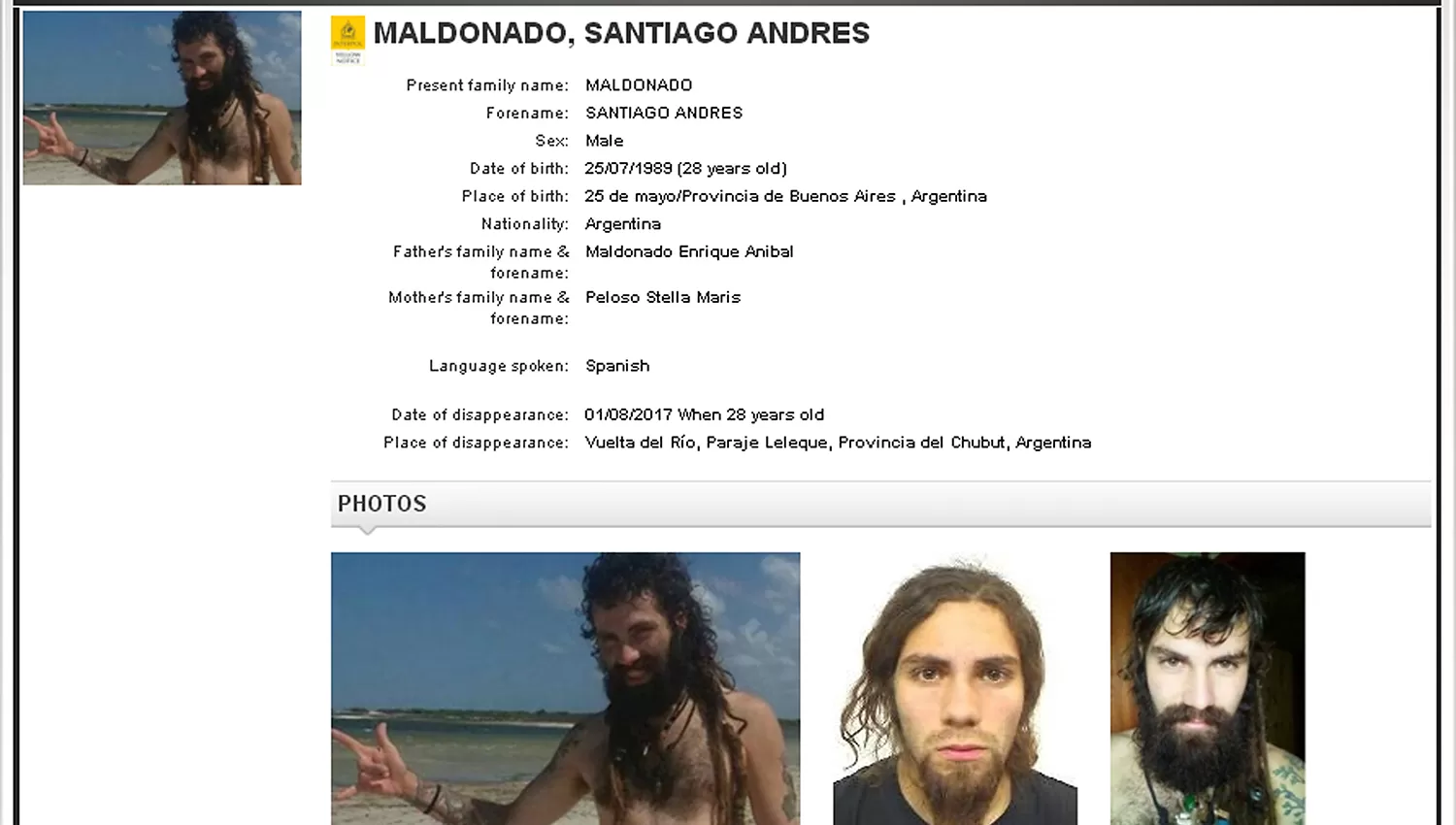 Búsqueda de Santiago Maldonado. FOTO DE DYN. 