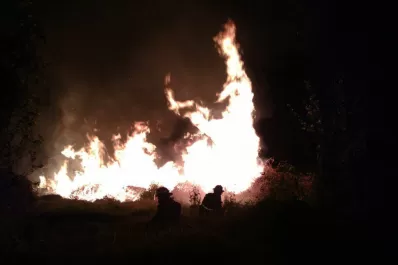 Fuego y miedo en Yerba Buena: las fotos del incendio a metros de los barrios cerrados Alto Verde