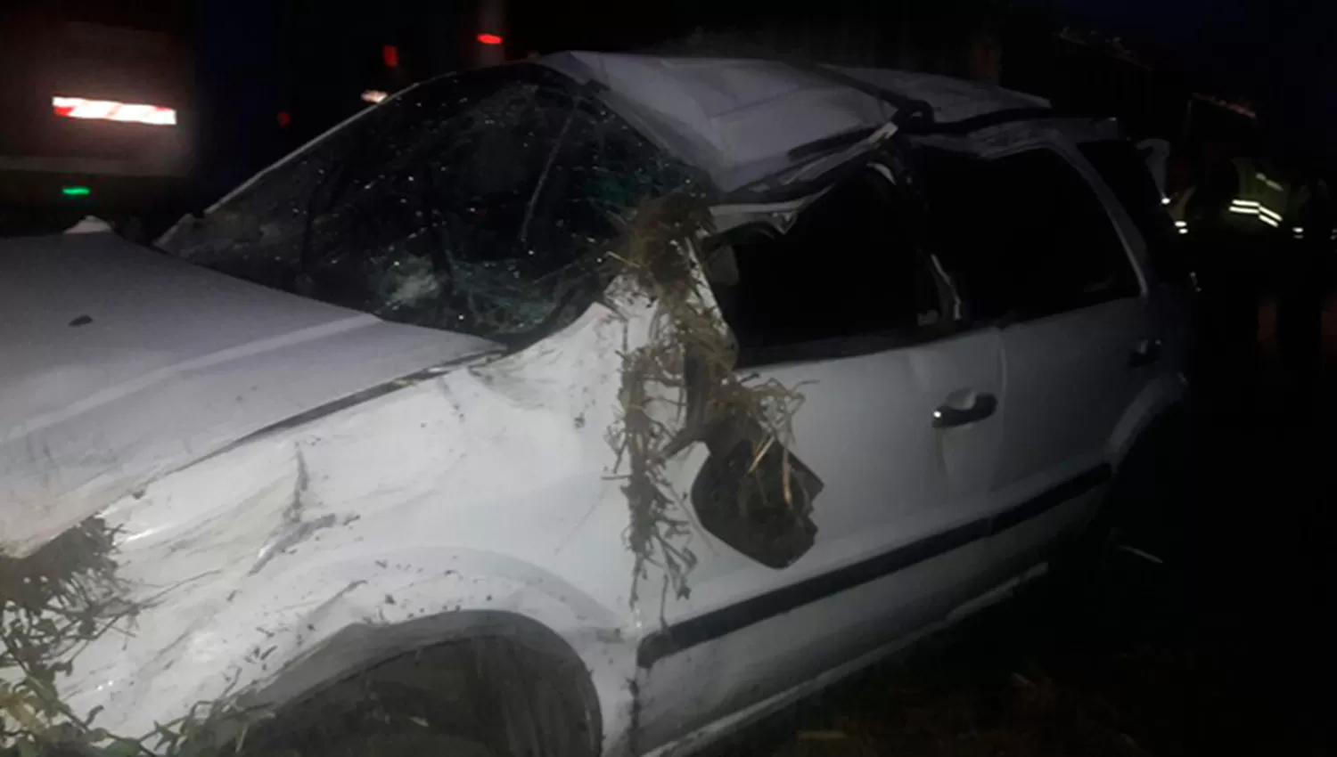 Así quedó la camioneta que manejaba el hermano del Pulguita. FOTO TOMADA DE WWW.MONTERIZOS.COM.AR