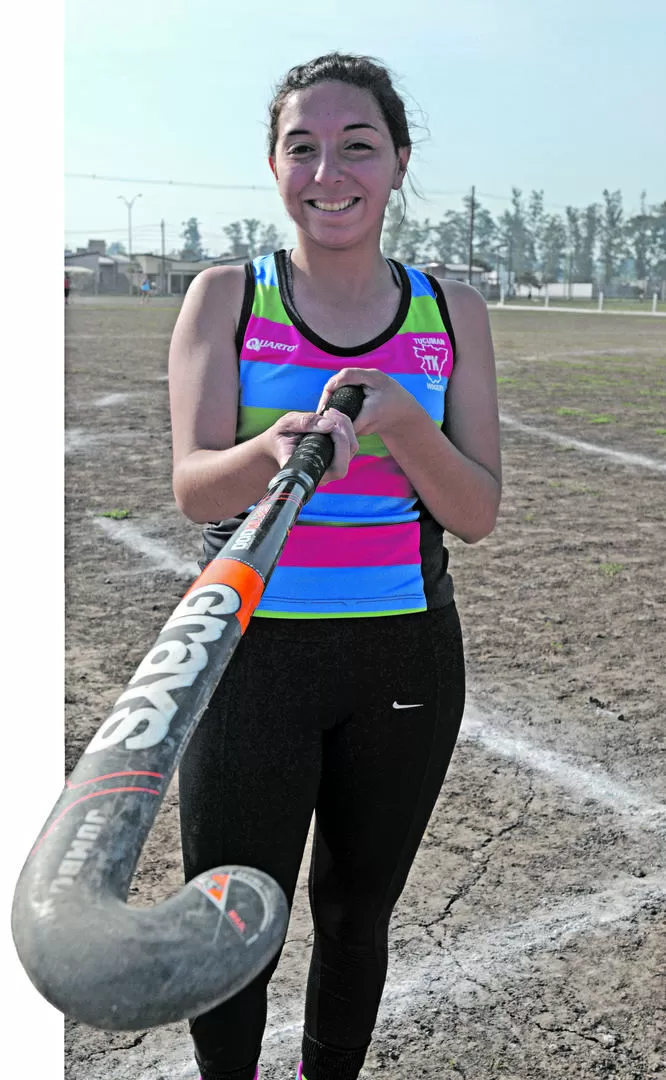 FELIZ. Fiorella contó lo contenta que está por jugar otra vez con su equipo. la gaceta / Foto de José Nuno