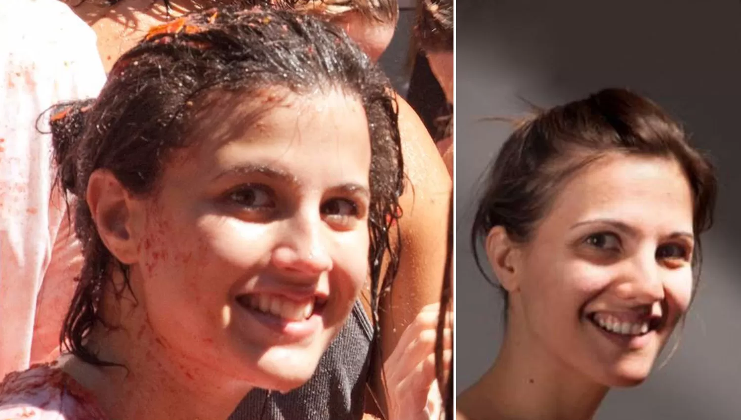 IDÉNTICAS .La fotógrafa Eva Casado y la chica de la Tomatina. FOTO TOMADA DE SU CUENTA DE FACEBOOK.