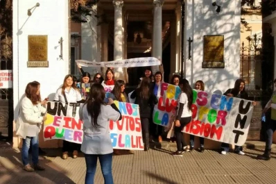 Protesta de fonoaudiólogos