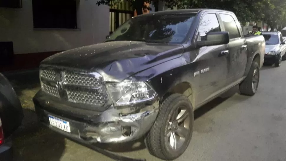 DODGE RAM. Esta camioneta manejaba el acusado al momento del choque.  