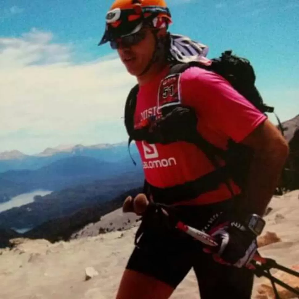PREPARADO. Parodi con el equipamiento durante una carrera similar a la francesa.  