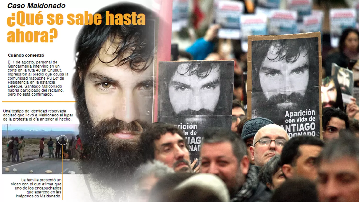 Infografía: a un mes de la desaparición, qué se sabe hasta ahora sobre Santiago Maldonado