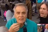 Increparon al periodista Julio Bazán durante la marcha por Santiago Maldonado