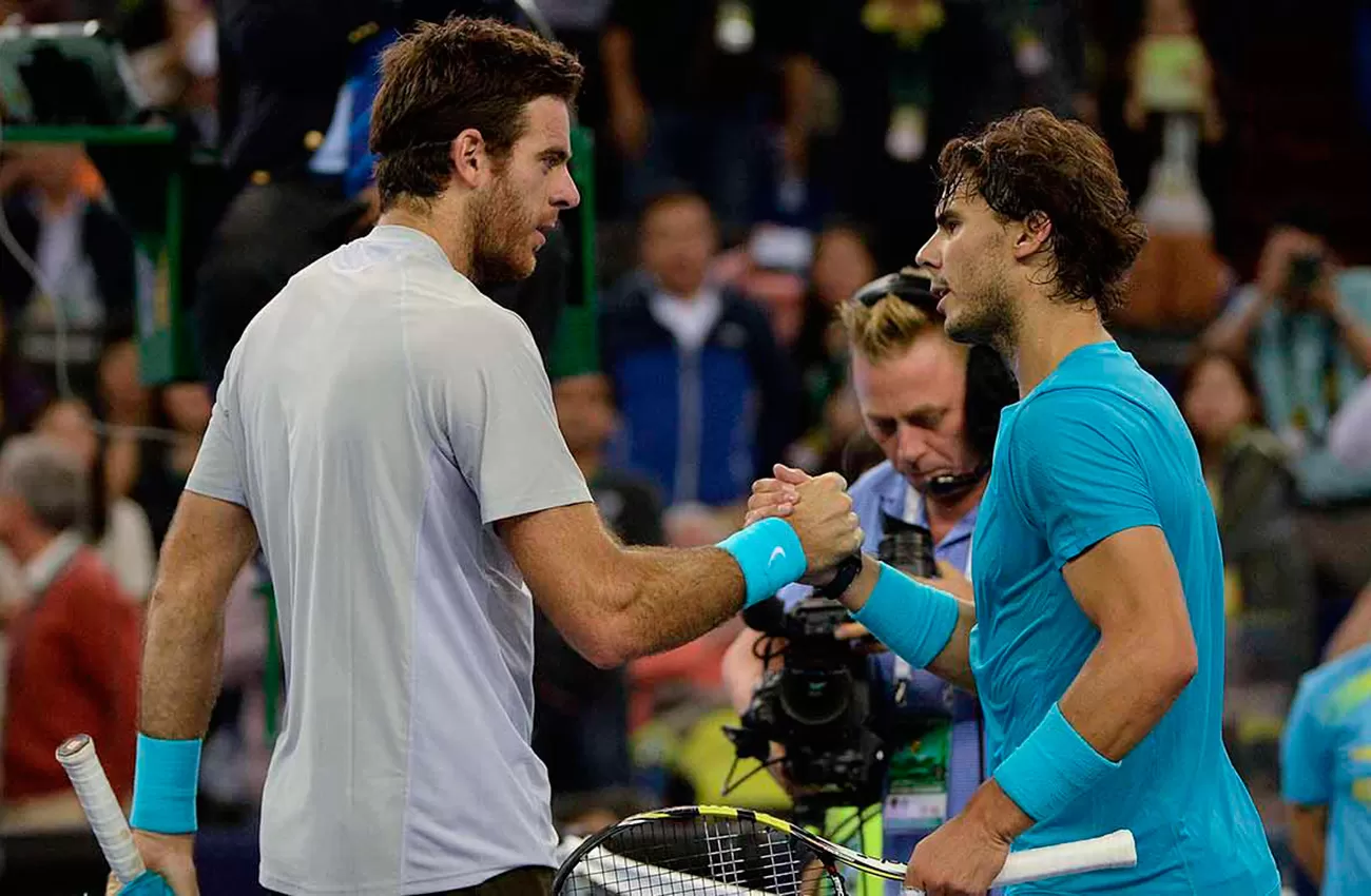 FRENTE A FRENTE. Del Potro y Nadal (ARCHIVO)