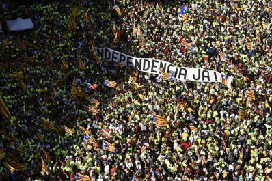Catalanes marcharon para pedir la independencia de España