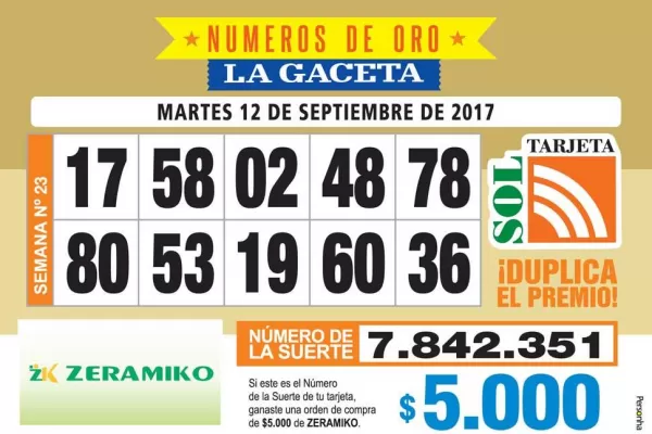 Los Números de Oro de LA GACETA