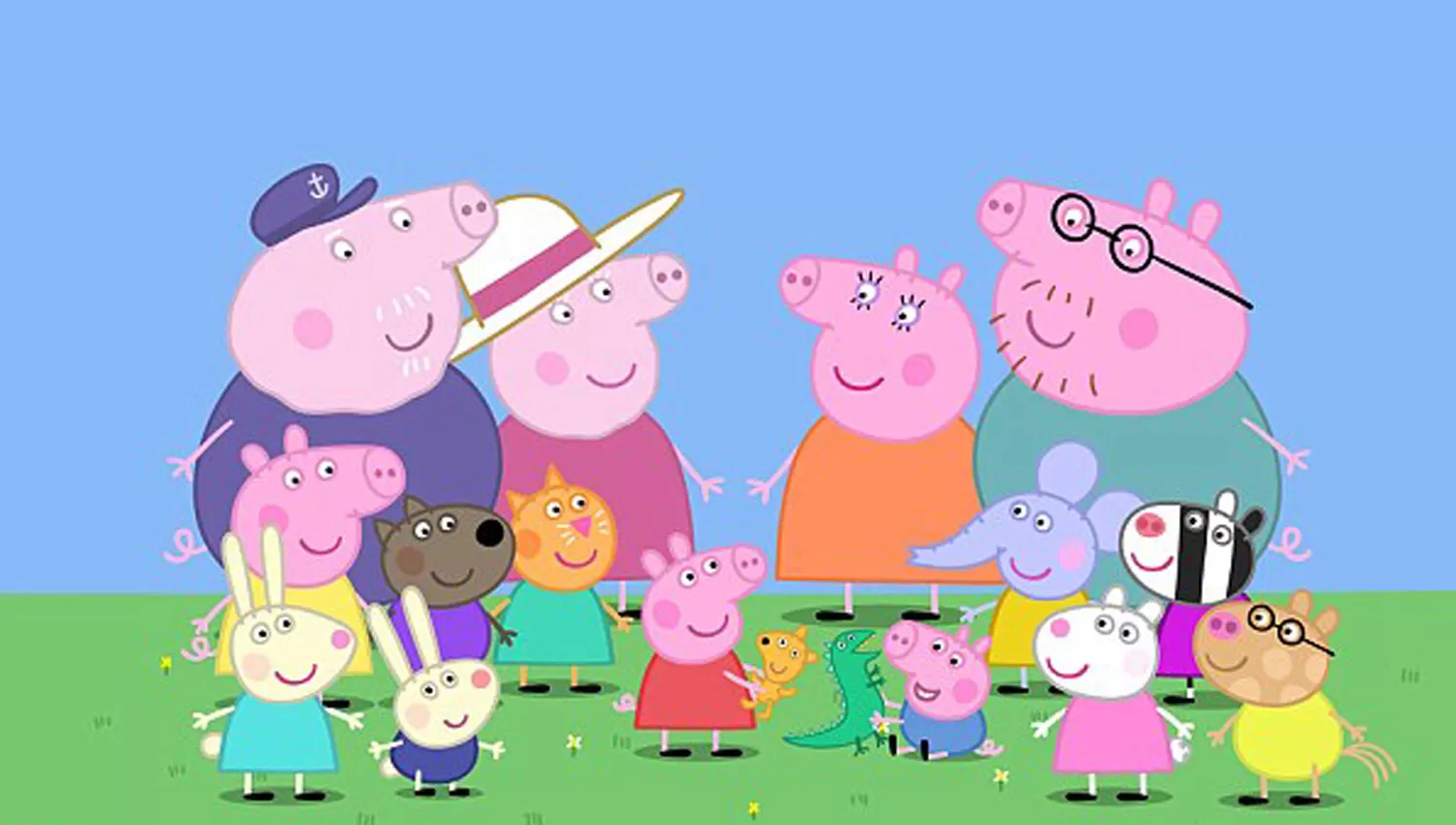 LOS PERSONAJES. Peppa, junto a los integrantes de su familia y a sus amigos.