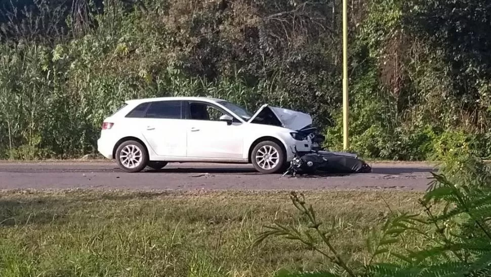 DURANTE LA MAÑANA. El motociclista murió en el Camino de Sirga.  