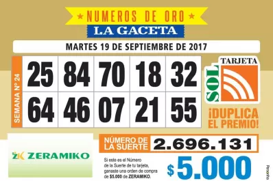 Los Números de Oro de LA GACETA