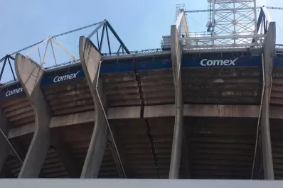 Por el terremoto en México se fracturó el Estadio Azteca