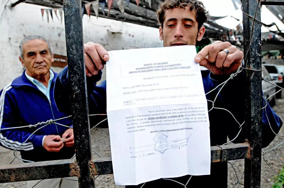 PREOCUPADO. Oscar teme que a su hijo le quede un antecedente. la gaceta / foto de franco vera