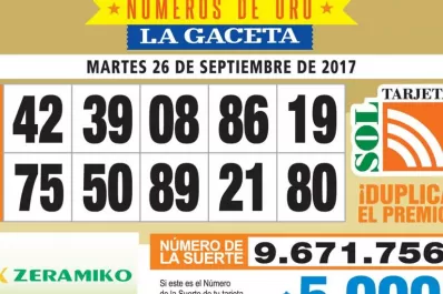 Los Números de Oro de LA GACETA