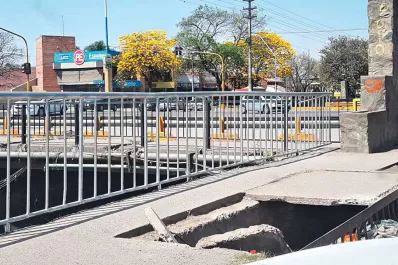 La “trampa” de una vereda rota en la zona del Cristo