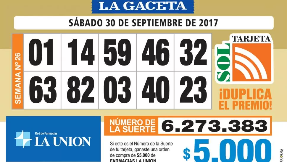 Los Números de Oro de LA GACETA