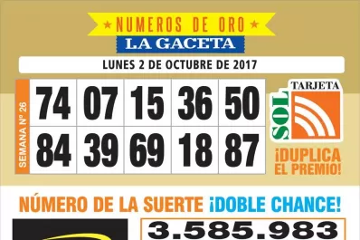 Los Números de Oro de LA GACETA