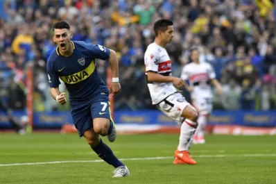 Un gol a los 3’ le bastó a Boca para blindar la cima
