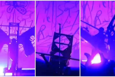 Video: se desplomó parte del escenario sobre Marilyn Manson en pleno show