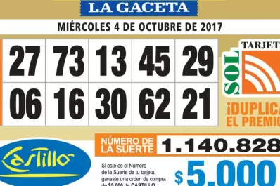 Los Números de Oro de LA GACETA