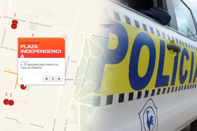 Mapa interactivo: así fue el recorrido del prófugo a bordo del móvil policial