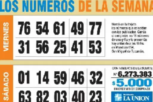 La grilla completa de los Números de Oro