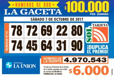 Los Números de Oro de LA GACETA