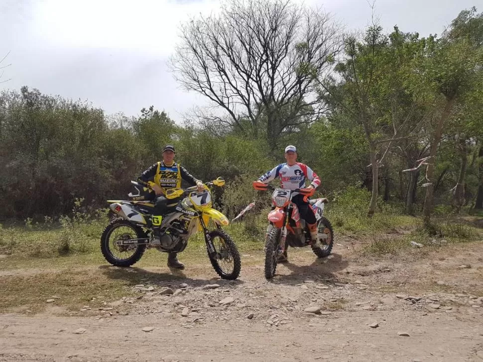 CONOCIENDO. Arco y Giampietri, antes del primer reconocimiento del circuito. Ambos se sintieron cómodos en el testeo. foto de Gaston Sotomayor 