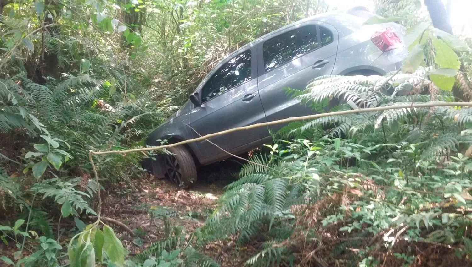 Fueron a bailar y les robaron el auto: apareció estrellado en un zanjón