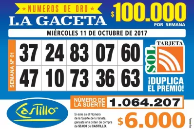 Los Números de Oro de LA GACETA