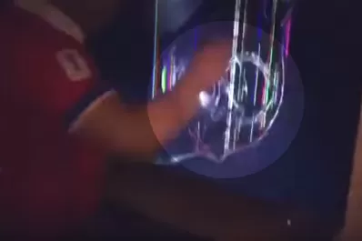 Video: un chileno no soportó la eliminación y rompió a golpes el televisor