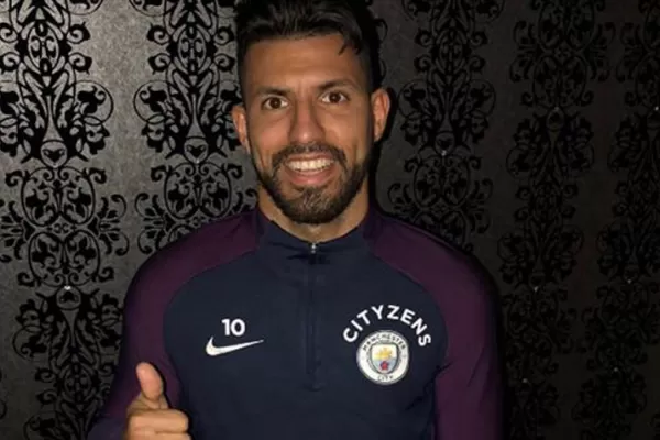 El Kun Agüero volvió a entrenar luego del choque que sufrió en Holanda