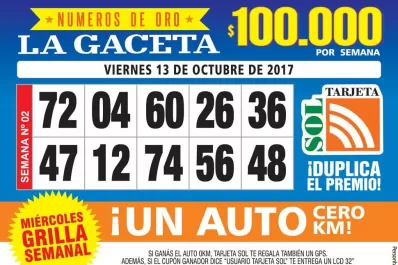 Los Números de Oro de LA GACETA