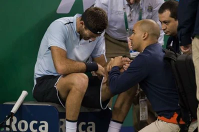 Masters 1000 de Shanghai: Del Potro puso en duda su presencia ante Federer por un golpe en su muñeca