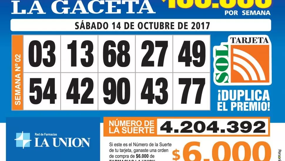 Los Números de Oro de LA GACETA