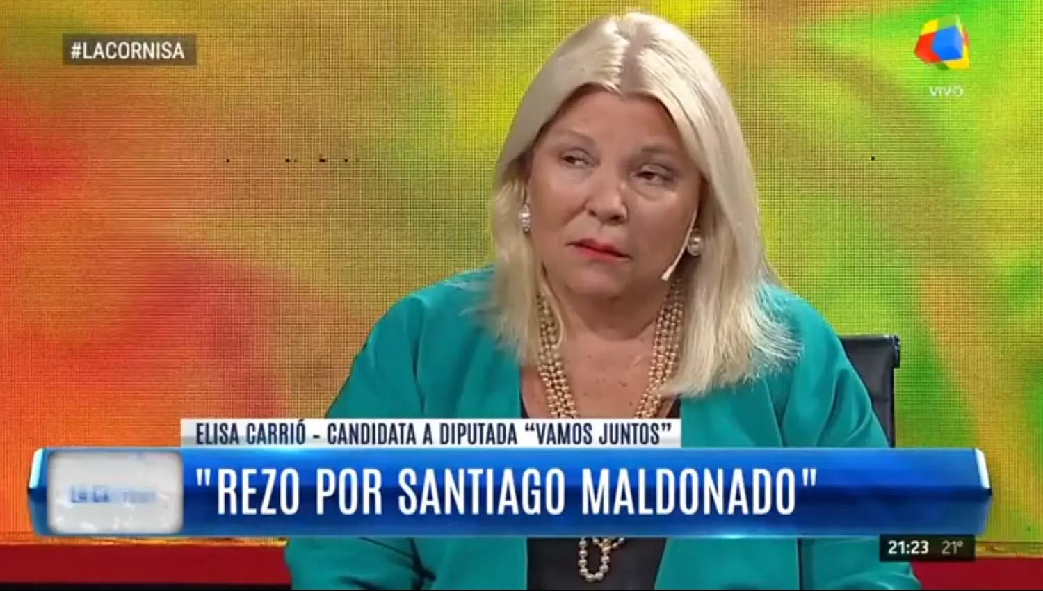 Elisa Carrió, diputada nacional de Cambiemos. IMAGEN TOMADA DE AMERICATV.COM.AR.