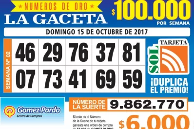 Los Números de Oro de LA GACETA