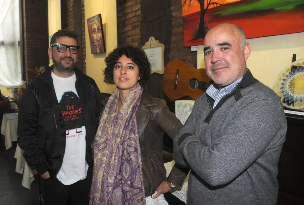 RESPONSABLES. Gustavo Escalante, Marilha Naccari y Juan Carlos Veiga integran el jurado del Tucumán Cine. LA GACETA / FOTO DE ANTONIO FERRONI.-