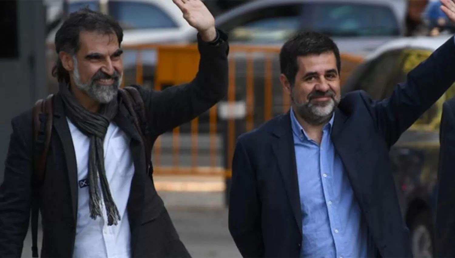 LÍDERES INDEPENDENTISTAS. Jordi Sánchez y Jordi Cuixart. FOTO TOMADA DE INFOBAE.COM