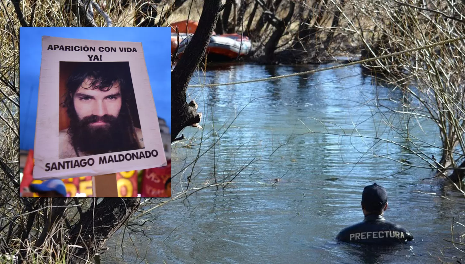 A la medianoche, versiones periodísticas sostenían que el cuerpo encontrado en el río Chubut es de Santiago Maldonado