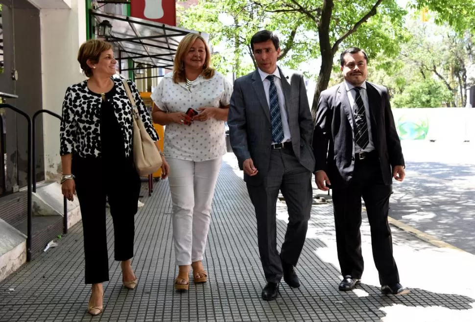 JUECES DEL SUR. Grellet, Heredia, Dip Tártalo y Varela, ayer, en Concepción. la gaceta / foto de josé nuno