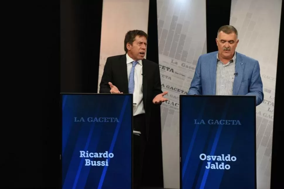 RECLAMOS. Bussi pidió más cordura; Jaldo sólo observó. Osatinsky rechazó el ajuste y Cano le contestó. la gaceta / fotos de juan pablo sánchez noli